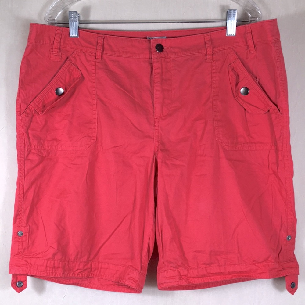 RELATIVITY Size 16 Coral 100% Cotton Women’s Short
